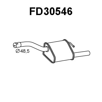 VENEPORTE Глушитель выхлопных газов конечный FD30546