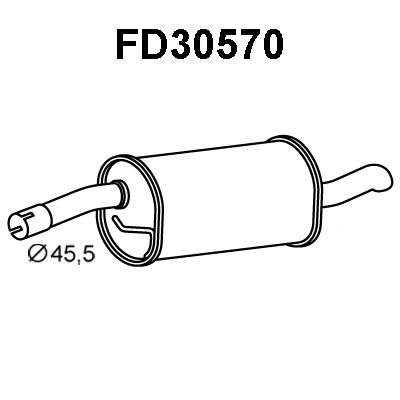 VENEPORTE Глушитель выхлопных газов конечный FD30570