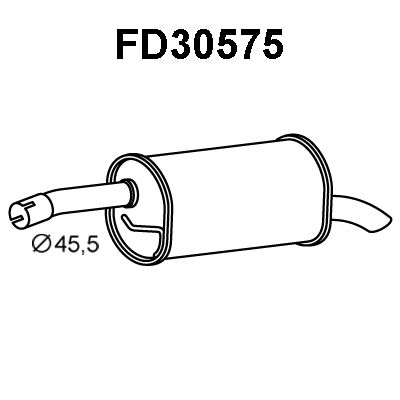 VENEPORTE Глушитель выхлопных газов конечный FD30575