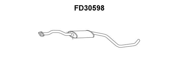 VENEPORTE Средний глушитель выхлопных газов FD30598