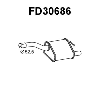 VENEPORTE Глушитель выхлопных газов конечный FD30686