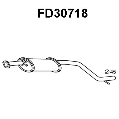 VENEPORTE Предглушитель выхлопных газов FD30718