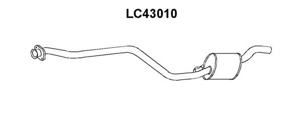 VENEPORTE Средний глушитель выхлопных газов LC43010