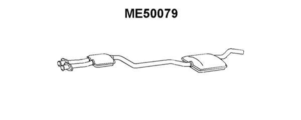 VENEPORTE Средний глушитель выхлопных газов ME50079