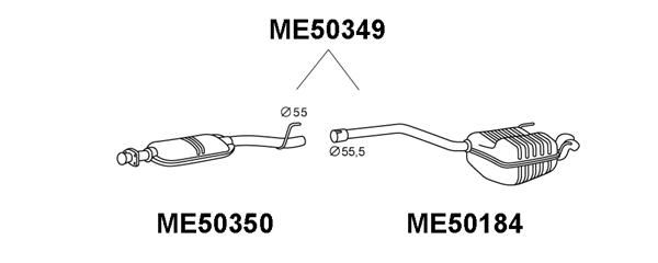 VENEPORTE Предглушитель выхлопных газов ME50350