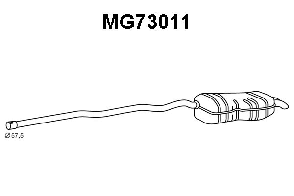VENEPORTE Глушитель выхлопных газов конечный MG73011