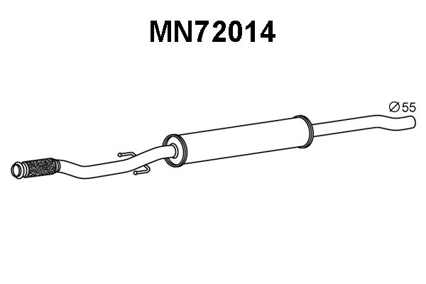 VENEPORTE Предглушитель выхлопных газов MN72014