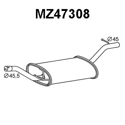 VENEPORTE Глушитель выхлопных газов конечный MZ47308