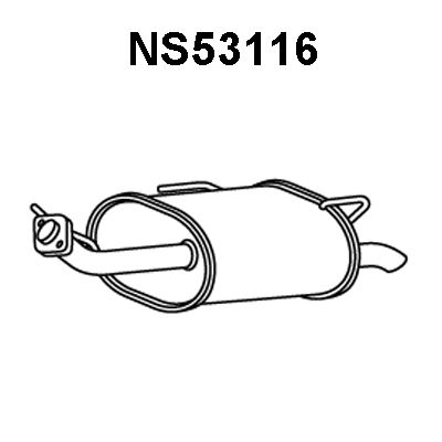 VENEPORTE Глушитель выхлопных газов конечный NS53116