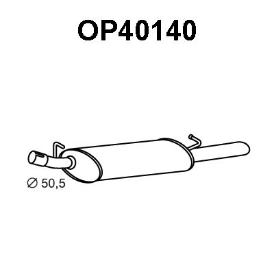 VENEPORTE Глушитель выхлопных газов конечный OP40140