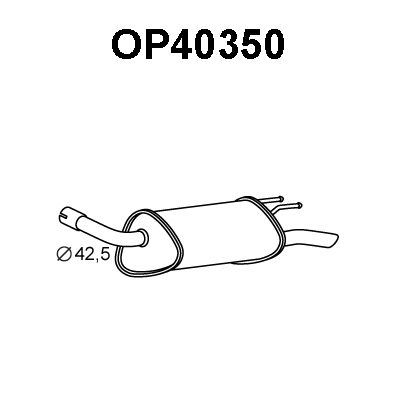 VENEPORTE Глушитель выхлопных газов конечный OP40350