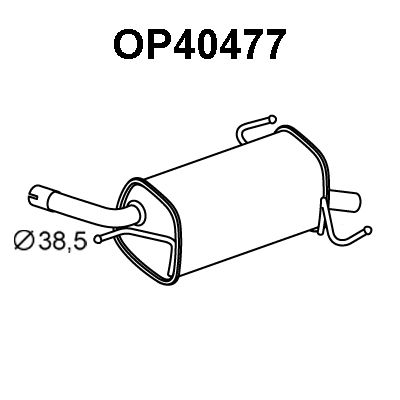 VENEPORTE Глушитель выхлопных газов конечный OP40477