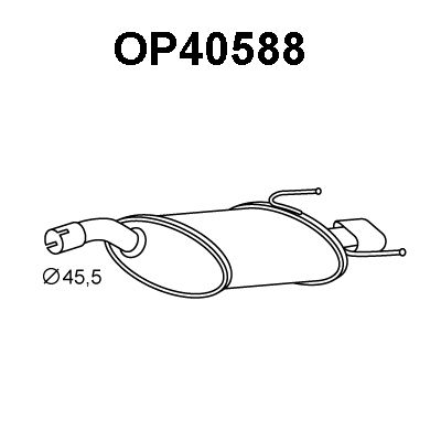 VENEPORTE Глушитель выхлопных газов конечный OP40588