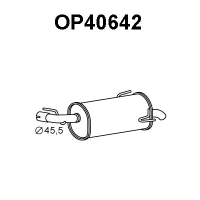 VENEPORTE Глушитель выхлопных газов конечный OP40642