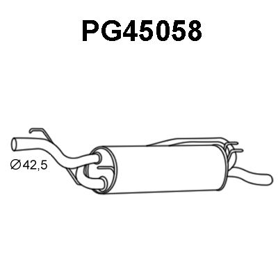 VENEPORTE Глушитель выхлопных газов конечный PG45058