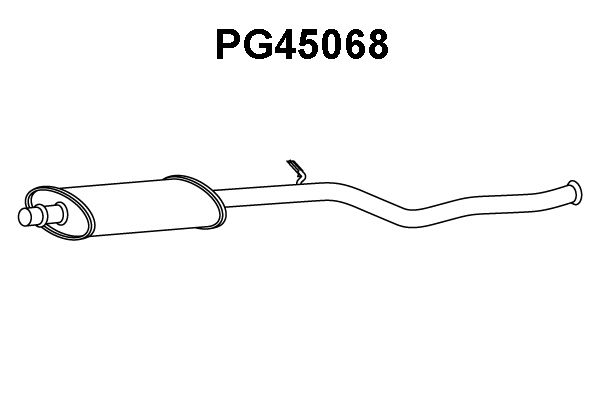 VENEPORTE Средний глушитель выхлопных газов PG45068