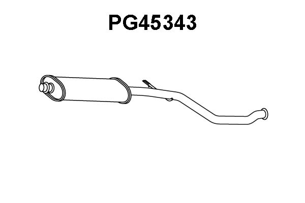 VENEPORTE Средний глушитель выхлопных газов PG45343