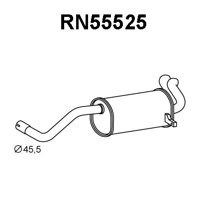 VENEPORTE Глушитель выхлопных газов конечный RN55525