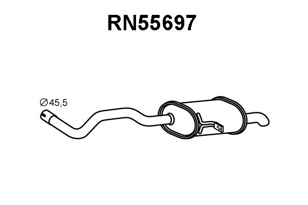 VENEPORTE Глушитель выхлопных газов конечный RN55697
