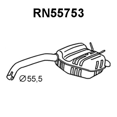 VENEPORTE Глушитель выхлопных газов конечный RN55753