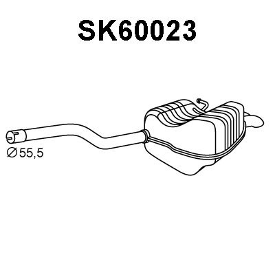 VENEPORTE Глушитель выхлопных газов конечный SK60023