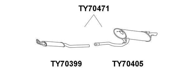 VENEPORTE Предглушитель выхлопных газов TY70471