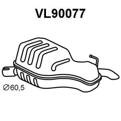 VENEPORTE Глушитель выхлопных газов конечный VL90077