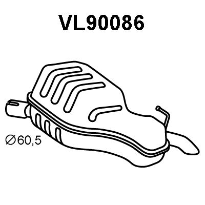 VENEPORTE Глушитель выхлопных газов конечный VL90086