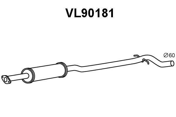 VENEPORTE Средний глушитель выхлопных газов VL90181