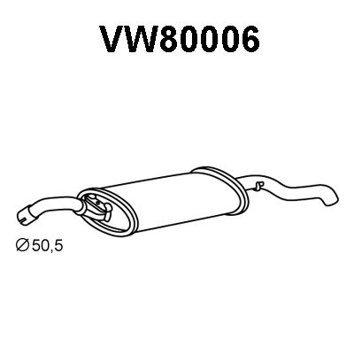 VENEPORTE Глушитель выхлопных газов конечный VW80006