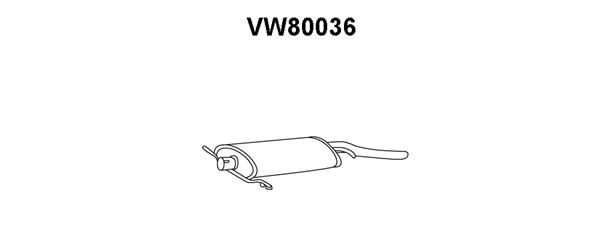 VENEPORTE Глушитель выхлопных газов конечный VW80036