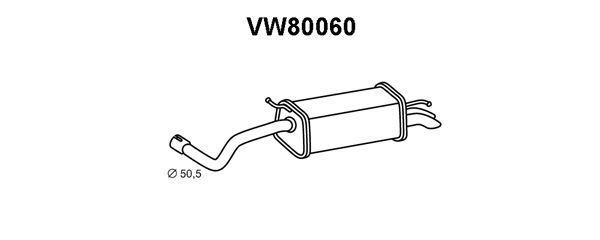 VENEPORTE Глушитель выхлопных газов конечный VW80060