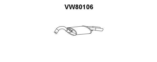 VENEPORTE Глушитель выхлопных газов конечный VW80106