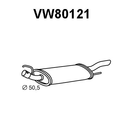 VENEPORTE Глушитель выхлопных газов конечный VW80121