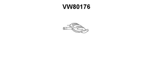 VENEPORTE Средний глушитель выхлопных газов VW80176