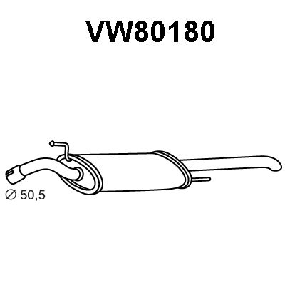 VENEPORTE Глушитель выхлопных газов конечный VW80180