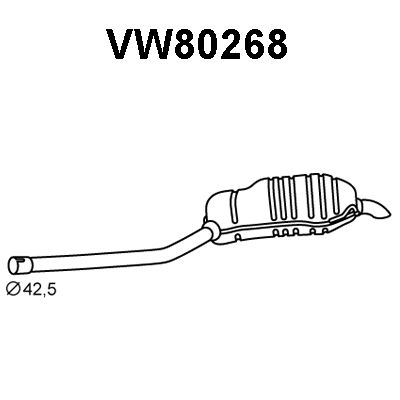 VENEPORTE Глушитель выхлопных газов конечный VW80268