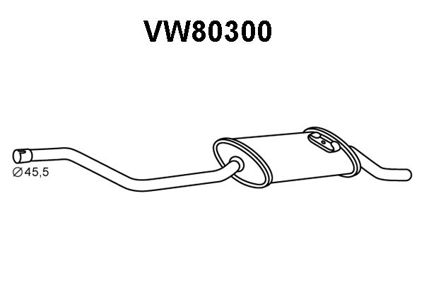 VENEPORTE Глушитель выхлопных газов конечный VW80300