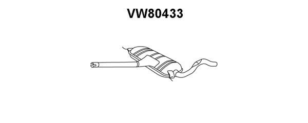 VENEPORTE Предглушитель выхлопных газов VW80433