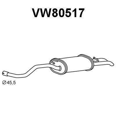 VENEPORTE Глушитель выхлопных газов конечный VW80517
