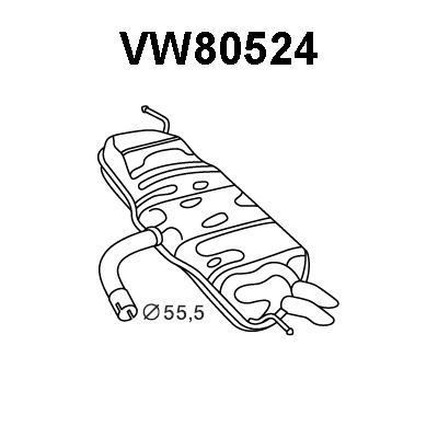 VENEPORTE Глушитель выхлопных газов конечный VW80524
