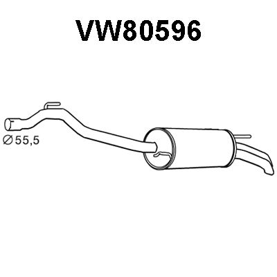 VENEPORTE Глушитель выхлопных газов конечный VW80596