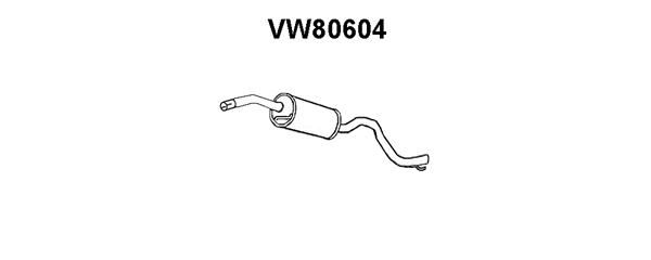 VENEPORTE Средний глушитель выхлопных газов VW80604