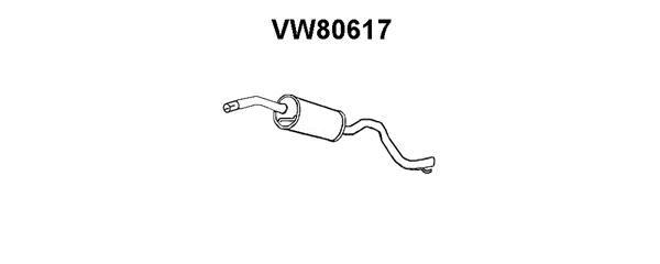 VENEPORTE Средний глушитель выхлопных газов VW80617