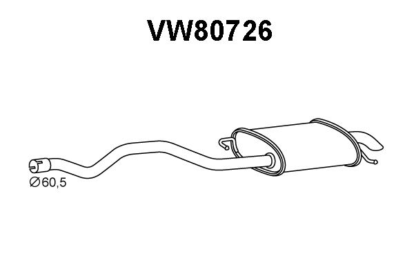 VENEPORTE Глушитель выхлопных газов конечный VW80726