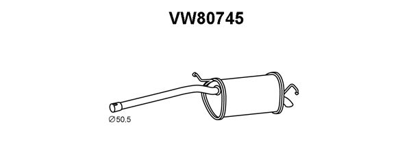 VENEPORTE Глушитель выхлопных газов конечный VW80745