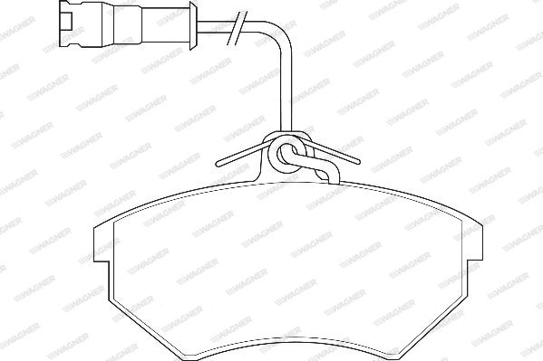 WAGNER Piduriklotsi komplekt,ketaspidur WBP20669A