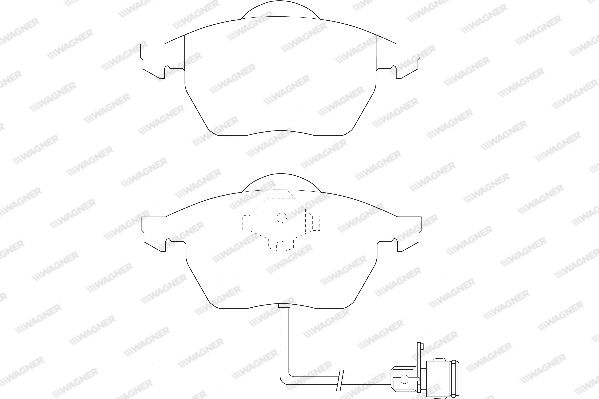 WAGNER Piduriklotsi komplekt,ketaspidur WBP20676D