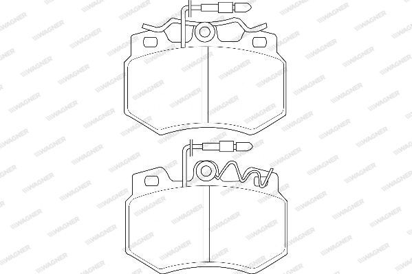 WAGNER Комплект тормозных колодок, дисковый тормоз WBP20923A