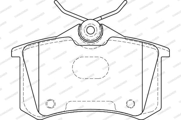 WAGNER Комплект тормозных колодок, дисковый тормоз WBP20961H